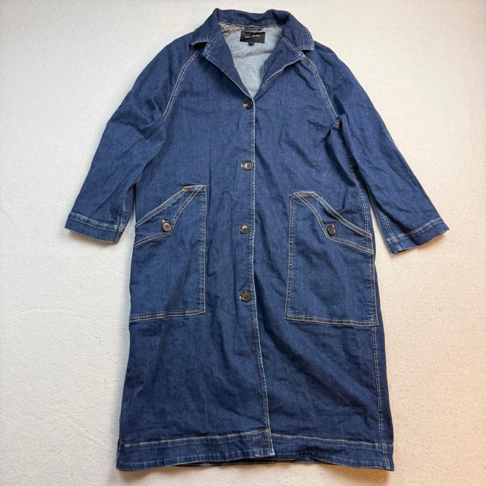 Banana Republic Denim Coat Jacket Women's Petite Small
